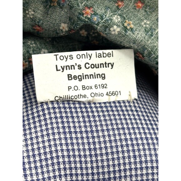 Folk Art Primitive Stuffed Bunny Rabbit Lynne's Country Beginning Handmade EUC - Picture 9 of 16